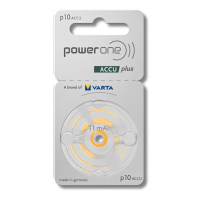 PowerOne oplaadbare gehoorapparaat 10 / PR70 / Geel batterij 2 stuks (1.2 V, Ni-Mh) APO00077
