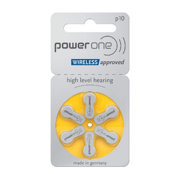 Power One PowerOne 10 / PR70 / Geel gehoorapparaat batterij 6 stuks  APO00162 - 1