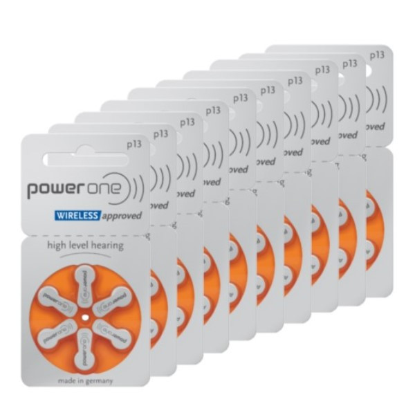 Power One PowerOne 13 / PR48 / Oranje gehoorapparaat batterij 60 stuks  APO00203 - 1