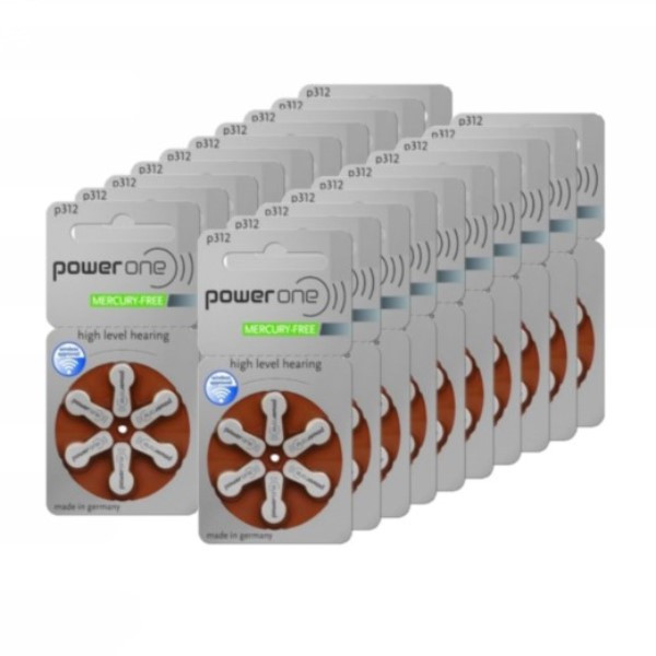Power One PowerOne 312 / PR41 / Bruin gehoorapparaat batterij 120 stuks  APO00206 - 1