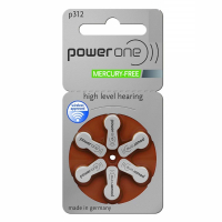Power One PowerOne 312 / PR41 / Bruin gehoorapparaat batterij 6 stuks  APO00161