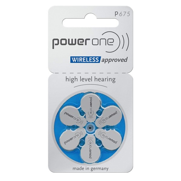 Power One PowerOne 675 / PR44 / Blauw batterij gehoorapparaat batterij 6 stuks  APO00163 - 1