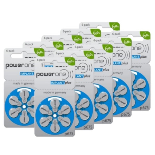 Power One PowerOne Cochlear Implant Plus 675 / PR44 / Blauw batterij 60 stuks  APO00215 - 1