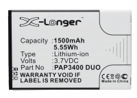 Prestigio PAP3400 DUO accu (1500 mAh, 123accu huismerk)  APR00049