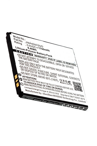 Prestigio PAP4505 DUO accu (1700 mAh, 123accu huismerk)  APR00074 - 1