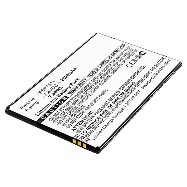 Prestigio PSP7511 accu (3.8 V, 2000 mAh, 123accu huismerk)  APR00151 - 1