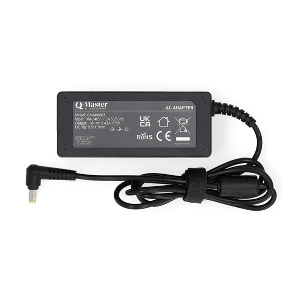 Acer adapter (19 V, 3.42 A, 65 W, 5.5 x 1.7 plugmaat, Q-Master) QMA00003 - 2