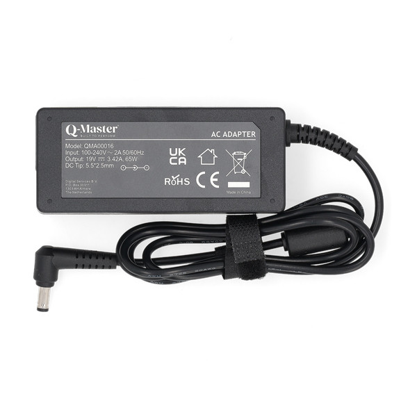 Asus AC adapter (19 V, 3.42 A, 65 W, 5.5 x 2.5 plugmaat, Q-Master) QMA00016 - 2