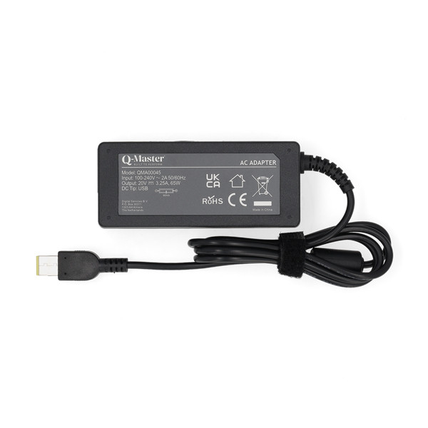 Lenovo 65W Square tip adapter (20 V, 3.25 A, 65 W, Square tip, Q-Master) QMA00045 - 2