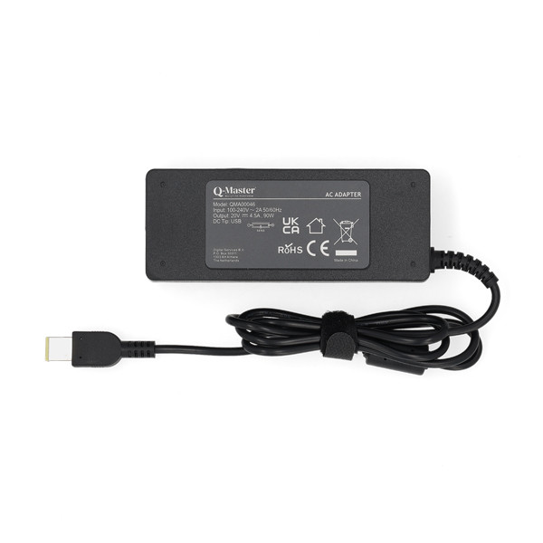 Lenovo 90W Square tip adapter (20 V, 4.5 A, 90 W, Square tip, Q-Master) QMA00046 - 2
