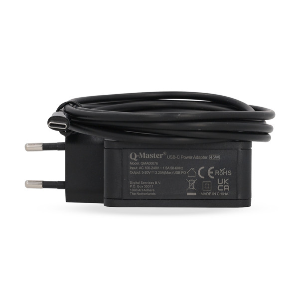 Universele USB-C 45W oplader PD 3.0 (20 V, 2.25 A, 45 W, Q-Master) QMA00076 - 2