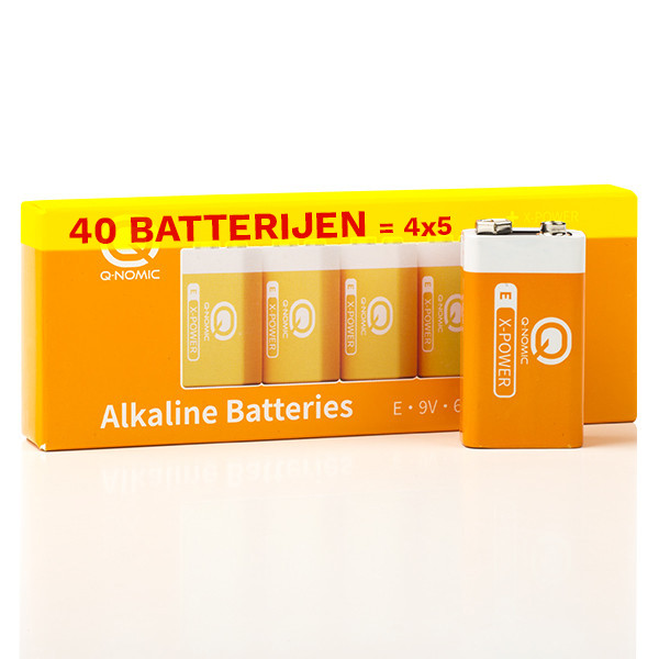 Q-Nomic Power 9V / 6LR61 / E-blok Alkaline Batterij (20 stuks)  AQN00044 - 1