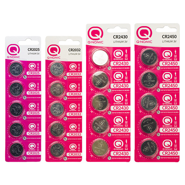 Q-Nomic Power CR2025 / CR2032 / CR2430 / CR2450 3V Lithium knoopcel batterij 20 stuks  AQN00066 - 1