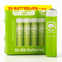 Q-Nomic Power Oplaadbare AAA / HR03 Ni-Mh batterijen (20 stuks, 800 mAh)  AQN00100
