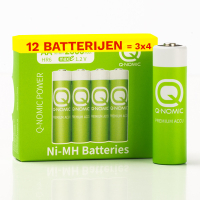 Q-Nomic Power Oplaadbare AA / HR6 Ni-Mh batterijen (12 stuks, 2000 mAh)  AQN00092