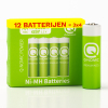 Q-Nomic Power Oplaadbare AA / HR6 Ni-Mh batterijen (12 stuks, 2000 mAh)