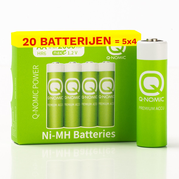 Q-Nomic Power Oplaadbare AA / HR6 Ni-Mh batterijen (20 stuks, 2000 mAh)  AQN00094 - 1
