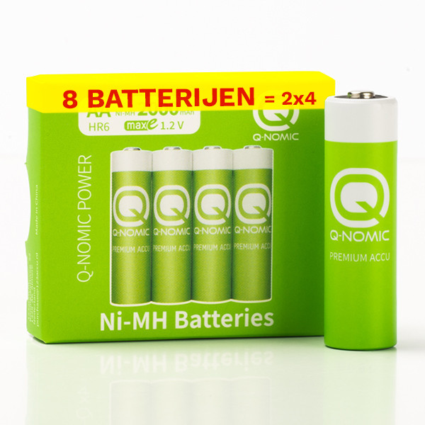 Q-Nomic Power Oplaadbare AA / HR6 Ni-Mh batterijen (8 stuks, 2000 mAh)  AQN00091 - 1