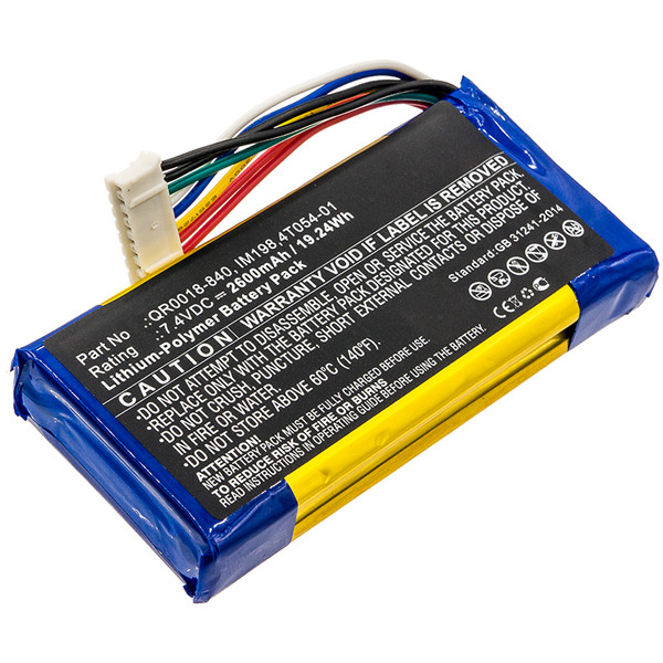 Qolsys IM198 / 4T054-01 / QR0018-840 accu (7.4 V, 2600 mAh, 123accu huismerk) AQO00004 - 1