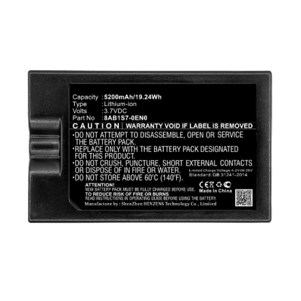 RING 8AB1S7-0EN0 accu (3.7 V, 5200 mAh, 123accu huismerk) ARI00063 - 2