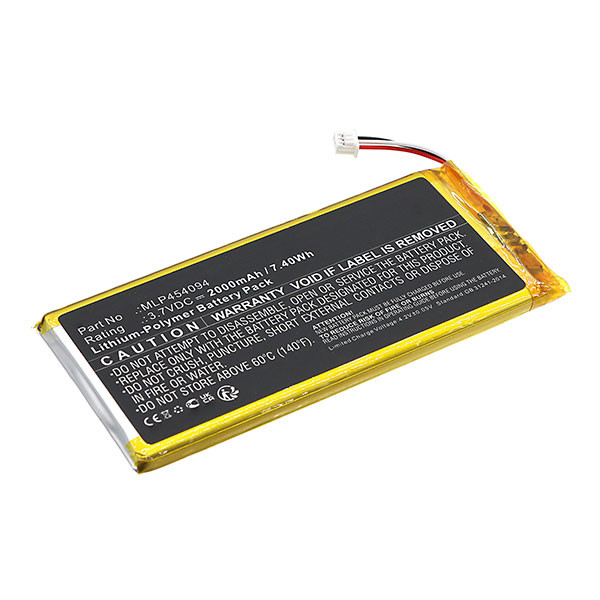 Rand McNally 474094 / MLP454094 accu (3.7 V, 2000 mAh, 123accu huismerk)  ARA00154 - 1
