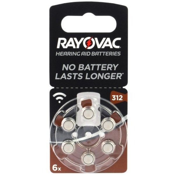 Rayovac Acoustic Special 312 / PR41 / Bruin gehoorapparaat batterij 6 stuks  ARA00089 - 1