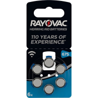 Rayovac Acoustic Special 675 / PR44 / Blauw gehoorapparaat batterij 6 stuks ARA00090