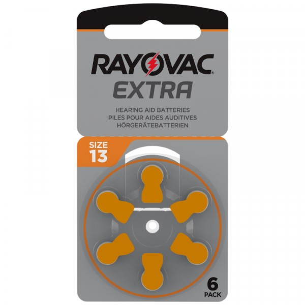 Rayovac Extra Advanced 13 / PR48 / Oranje gehoorapparaat batterij 6 stuks  204801 - 1
