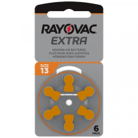 Rayovac Extra Advanced 13 / PR48 / Oranje gehoorapparaat batterij 6 stuks  204801