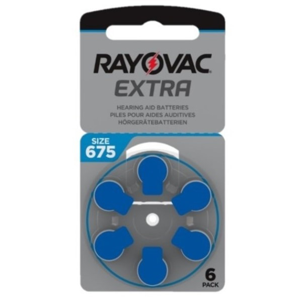 Rayovac Extra Advanced 675 / PR44 / Blauw gehoorapparaat batterij 6 stuks  204803 - 