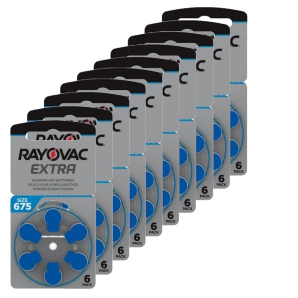 Rayovac Extra Advanced 675 / PR44 / Blauw voordeelpak 60 stuks  204807 - 1