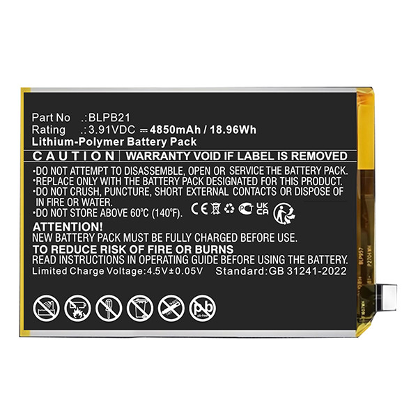 Realme BLPB21 accu (3.91 V, 4850 mAh, 123accu huismerk) ARE00303 - 1