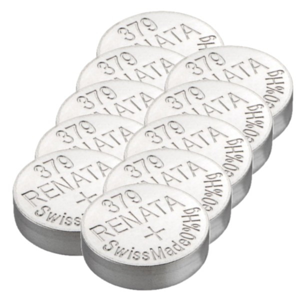 Renata 379 / SR521SW / SR63 zilveroxide knoopcel batterij 10 stuks ARE00255 - 1