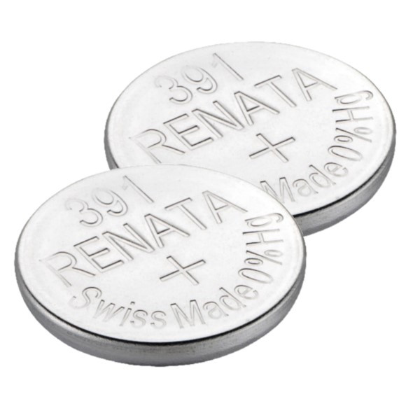 Renata 391 / SR1120W / SR55 zilveroxide knoopcel batterij 2 stuks  ARE00131 - 1