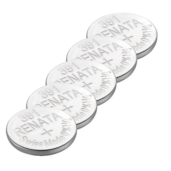 Renata 391 / SR1120W / SR55 zilveroxide knoopcel batterij 5 stuks  ARE00149 - 1