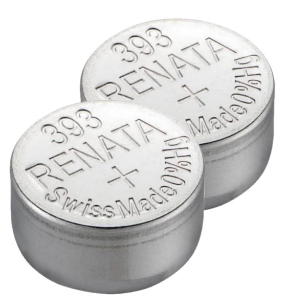 Renata 393 / SR754W / SR48 zilveroxide knoopcel batterij 2 stuks ARE00317 - 1