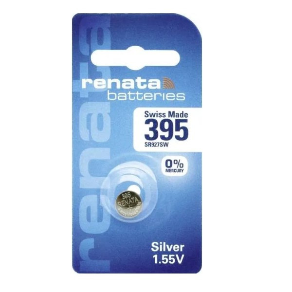 Renata 395 / SR927SW / SR57 zilveroxide knoopcel batterij 1 stuk  ARE00151 - 2