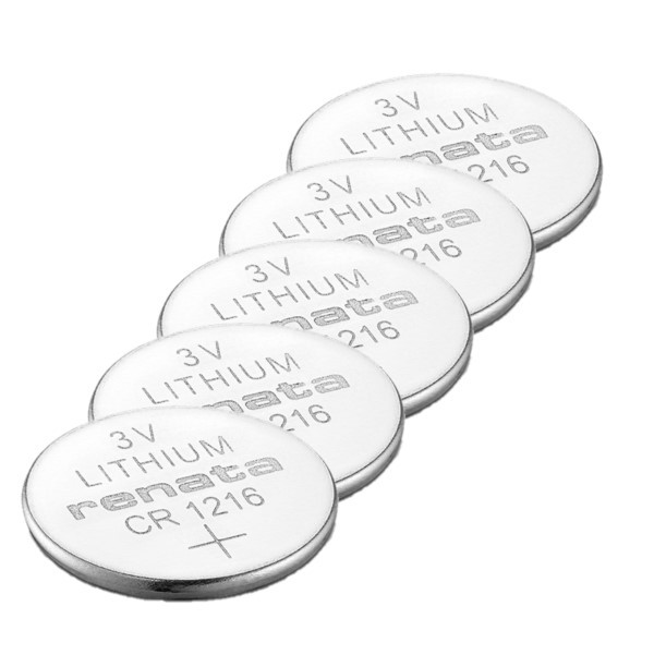 Renata CR1216 3V Lithium knoopcel batterij 5 stuks  ARE00182 - 1