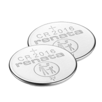 Renata CR2016 3V Lithium knoopcel batterij 2 stuks  ARE00197