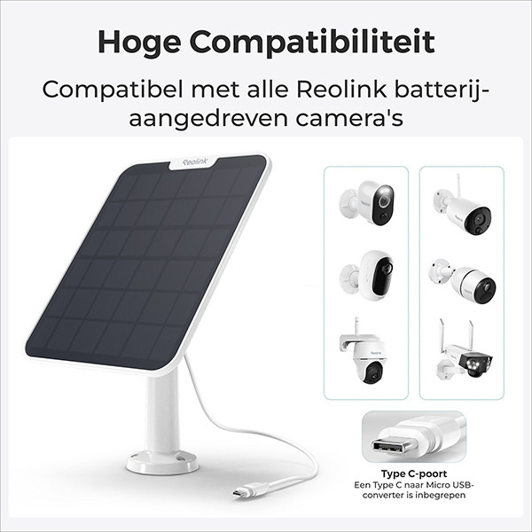 Reolink Zonnepaneel 2 voor camera (Inclusief kabel) ARE00306 - 5