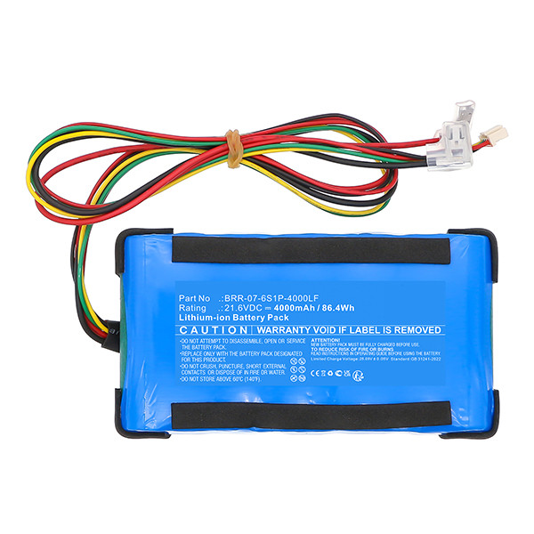 Roborock BRR-07-6S1P-4000LF / BRR-07-6S1P-4000LS accu (21.6 V, 4.0 Ah, 123accu huismerk) ARO00253 - 1