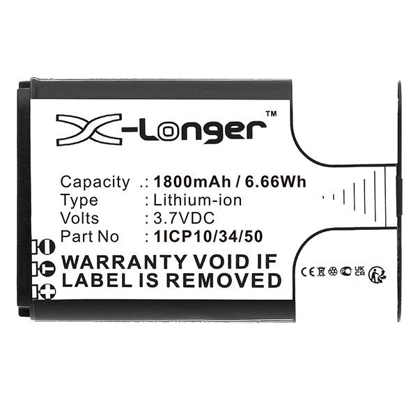 Rotronic 523450 / 1ICP10/34/50 accu (3.7 V, 1800 mAh, 123accu huismerk)  ARO00199 - 2