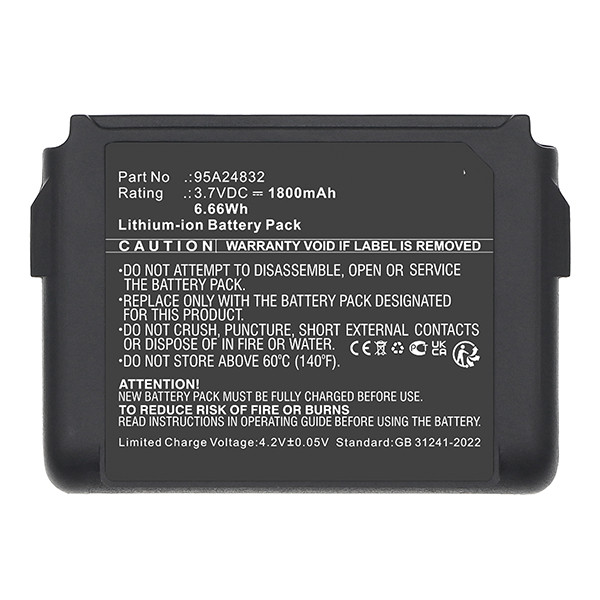 SHURE 95A24832 /  SB910 accu (3.7 V, 1800 mAh, 123accu huismerk) ASH00261 - 4