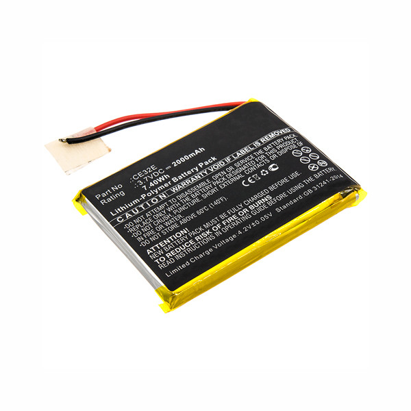 Safety Vision CE32E accu (2000 mAh, 123accu huismerk)  ASA02077 - 1