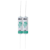2 stuks: Saft LS14500 / LS14500CNA / AA batterijen met axiaal soldeerdraad (3.6 V, 2600 mAh, Li-SOCI2) ASA02504