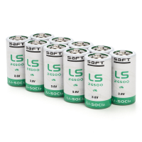 Saft Aanbieding: 10 x Saft LS26500 / C batterij (3.6V, 7700 mAh, Li-SOCl2)  ASA02191