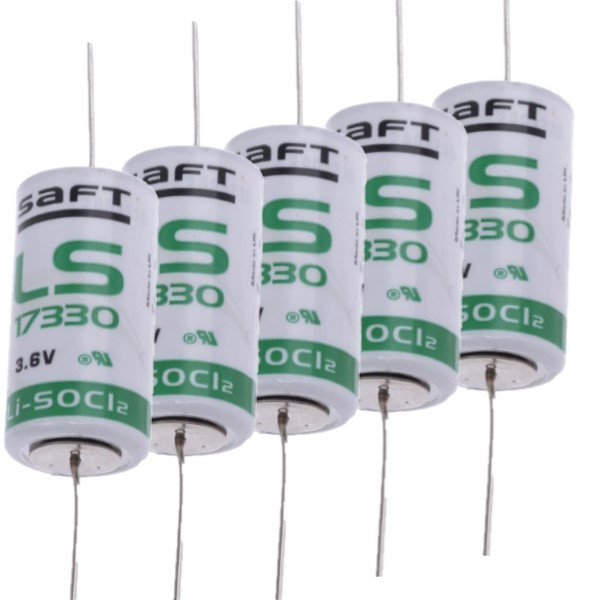 Aanbieding: 5 x Saft LS17330-CNA batterijen met soldeerlippen Axiaal (3.6V, 2100 mAh, Li-SOCl2) ASA02516 - 1
