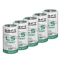 Saft Aanbieding: 5 x Saft LS17330 / 2/3A batterij (3.6V, 2100 mAh, Li-SOCl2)  ASA02343