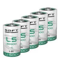 Saft Aanbieding: 5 x Saft LS33600 / D batterij (3.6V, 17000 mAh, Li-SOCl2)  ASA02348