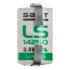 Saft LS14250 / 1/2 AA batterij met soldeerlippen (3.6V, 1200 mAh, Li-SOCl2)
